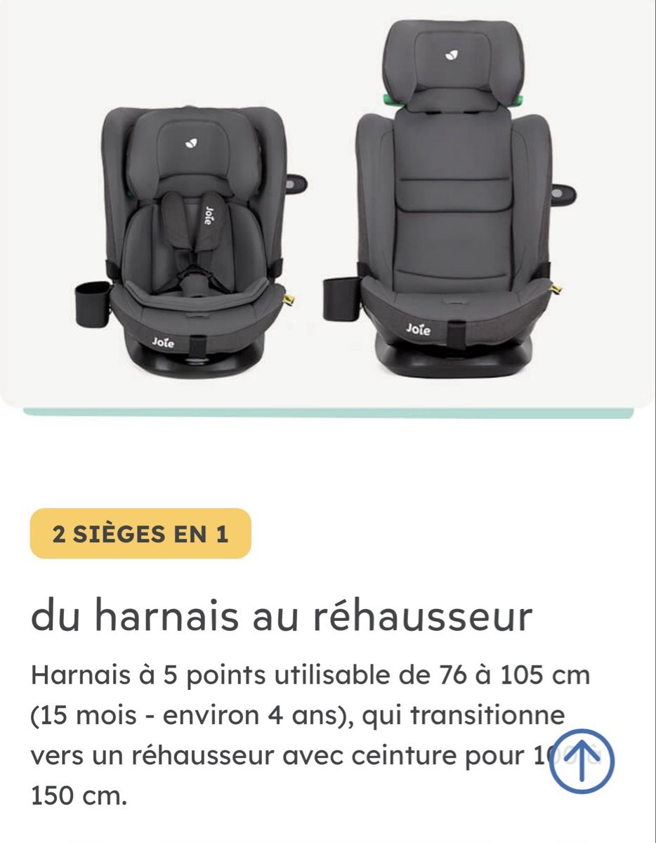 Joie Seggiolini per auto: Siège auto Joie i-Bold évolutif – Usato da Renens VD venduto da CindyApril 5