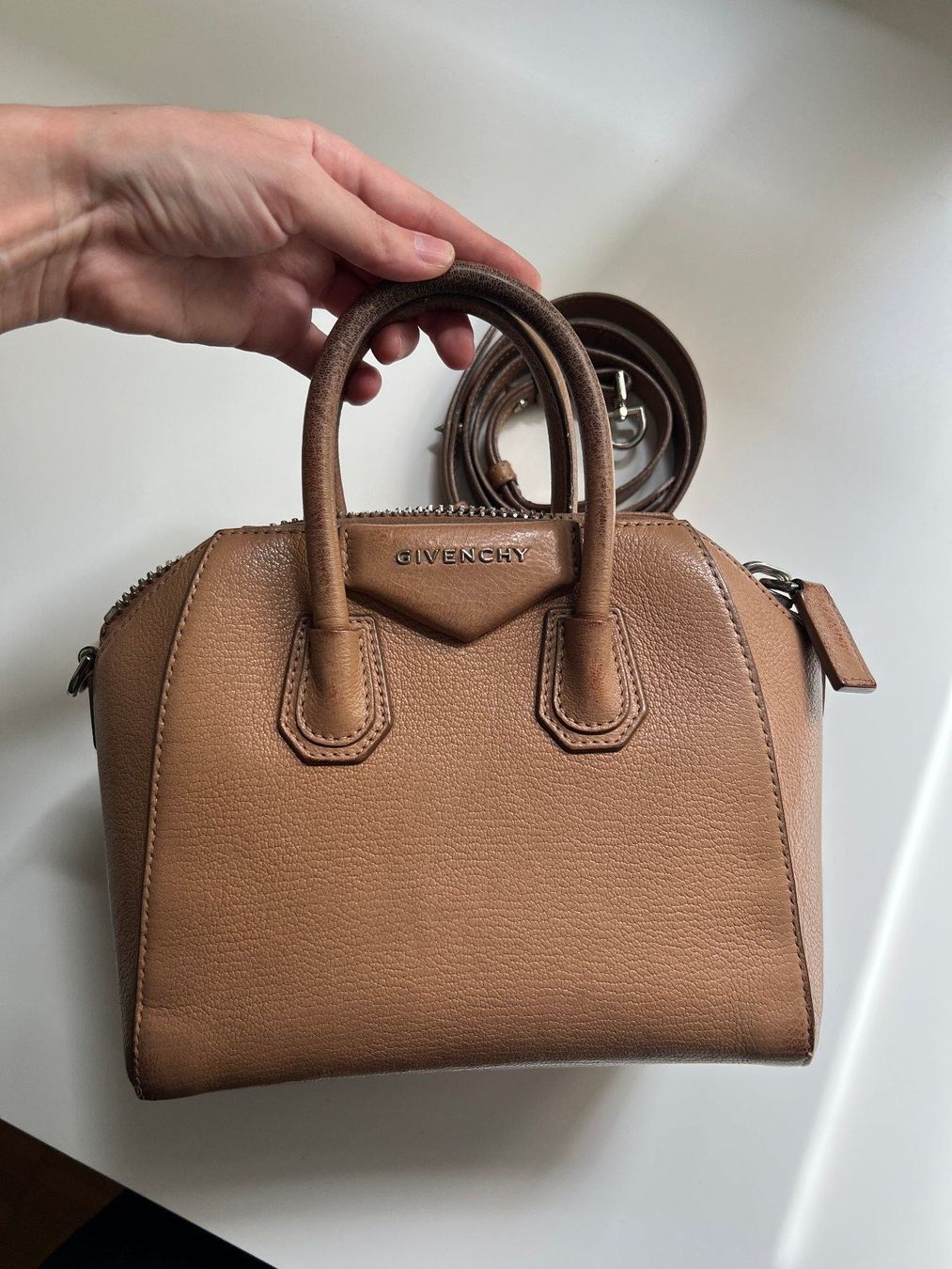Givenchy Borse: Givenchy Mini Antigona, Light Brown, 2017 – Usato da Zürich venduto da cefanie 8