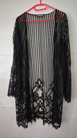 Gilet dentelle noir FEITONG taille XL neuf