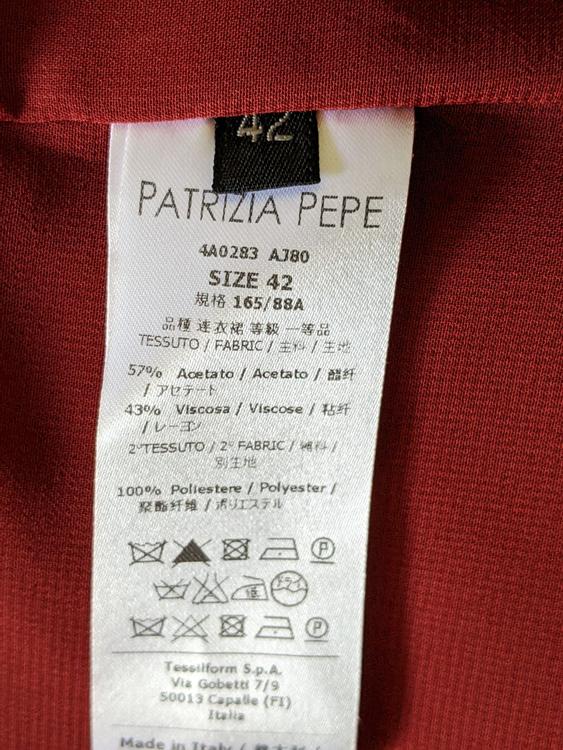 PATRIZIA PEPE Robe cocktail rouge cinabre 38 Acheter sur Ricardo