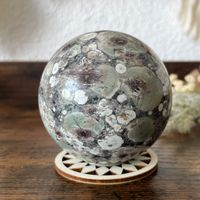 ✲ Blumen Rhyolith Kugel ✲ 320g / Ø62mm Flower Jasper Sphere