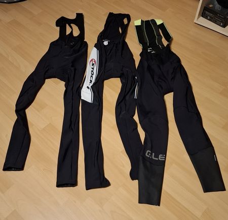 3 Radhosen Stockli Alé schwarz Set gebraucht