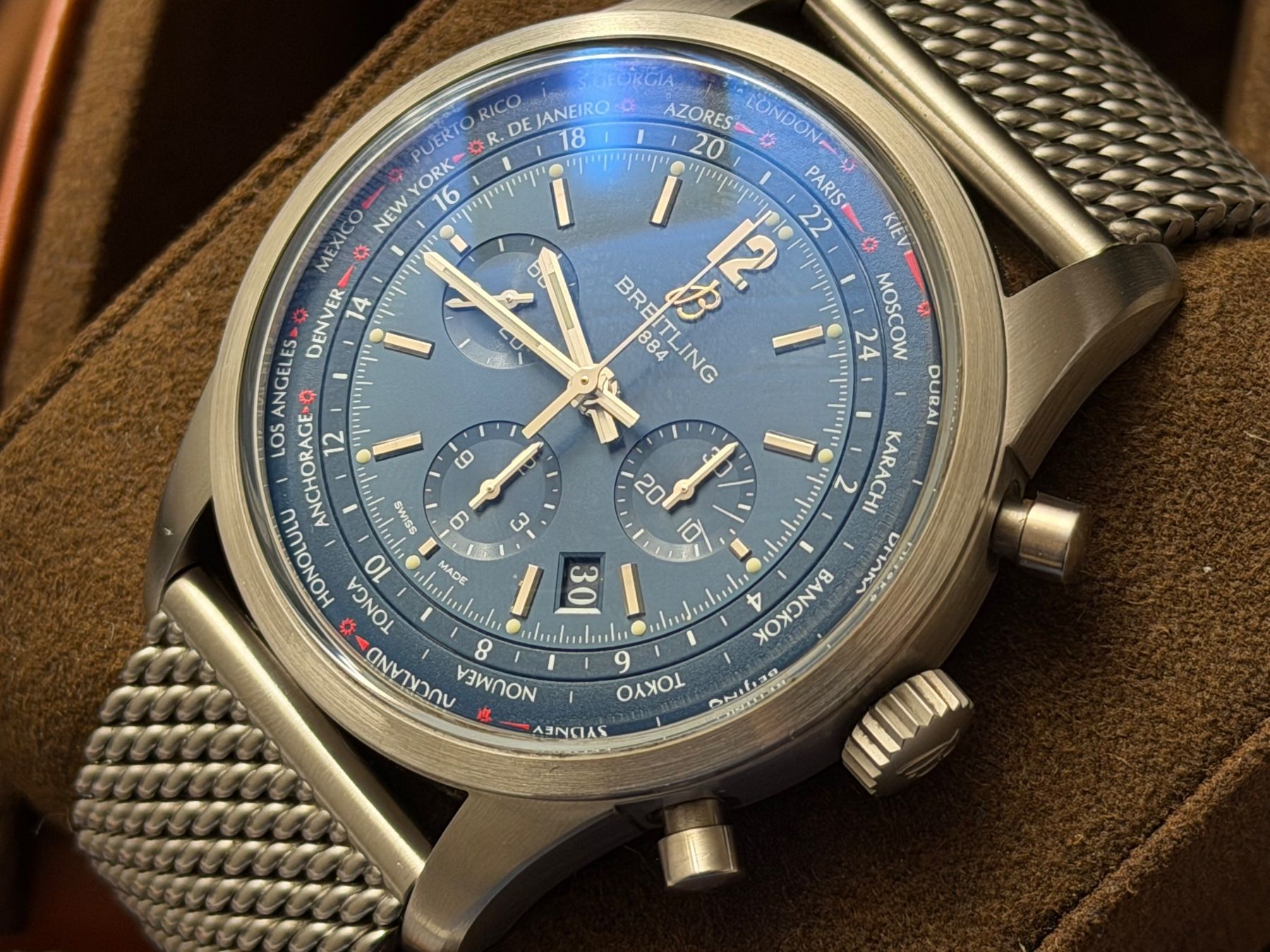 Breitling Orologi: Breitling Transocean Chronograph Unitime 46mm – Usato da Aarau venduto da trader1000 4