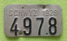 Velonummer Schwyz 1926