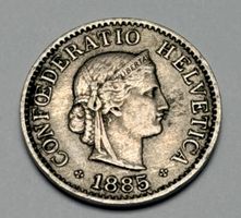 Pièce 5 centimes 1885 Confédération Helvétique bonne qualité