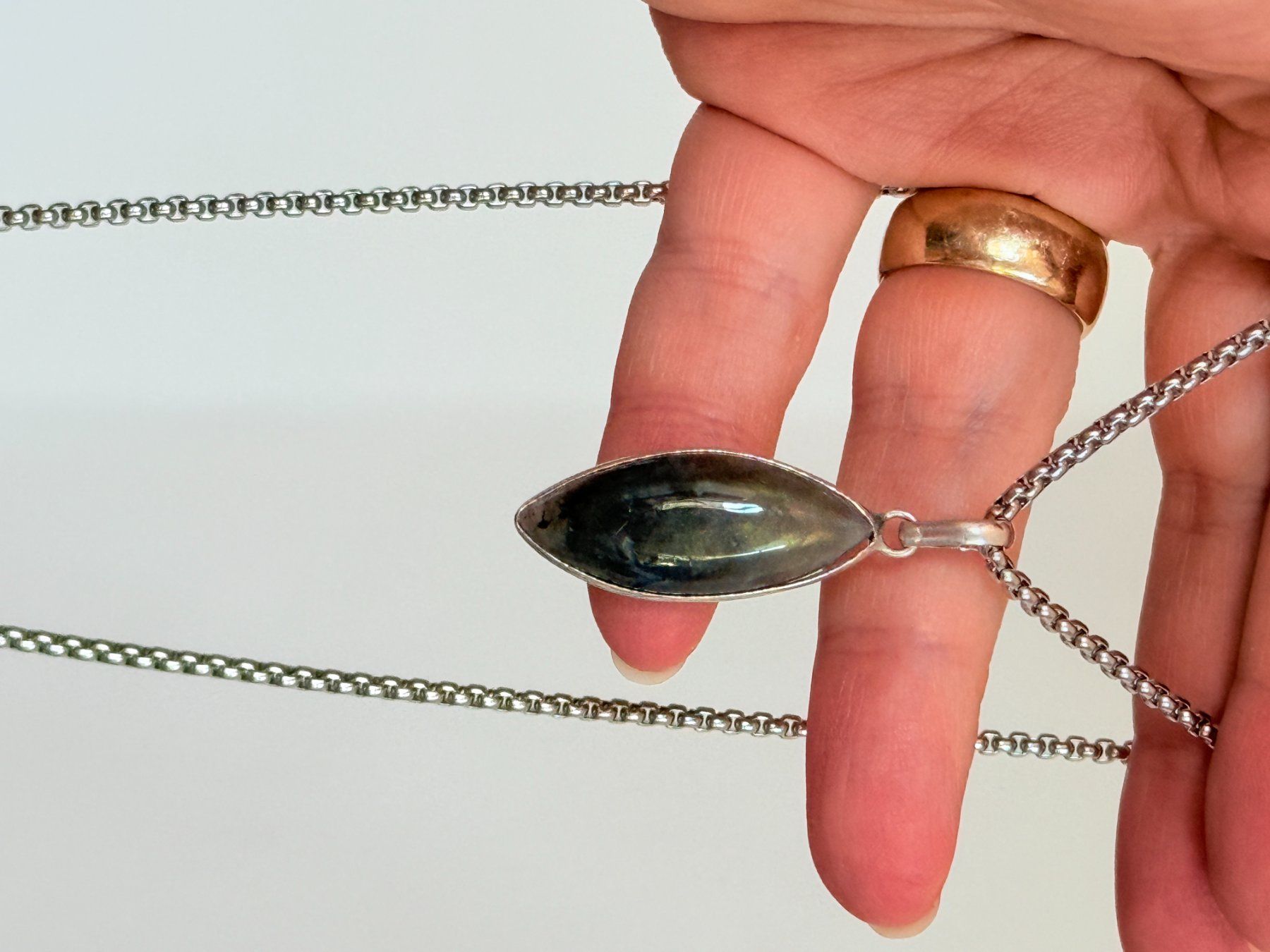 Catenine: Collier avec Labradorite – Nuovo e nell'imballaggio originale da Genève venduto da AWWA 2
