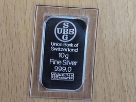 Silberbarren UBS 10g Fine Silver 999.0 neu