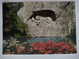 Löwendenkmal Luzern - Vintage Ansichtskarte zu verkaufen!