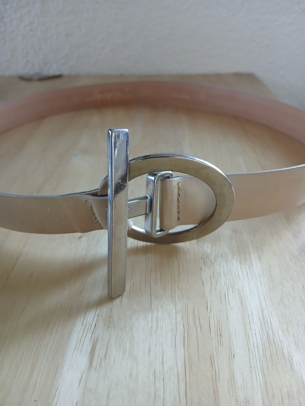 Cinture: Schicker Damengürtel, Leder, beige, Angelo de Lombard, 85cm – Usato da Beckenried venduto da SylvkensWorld 1