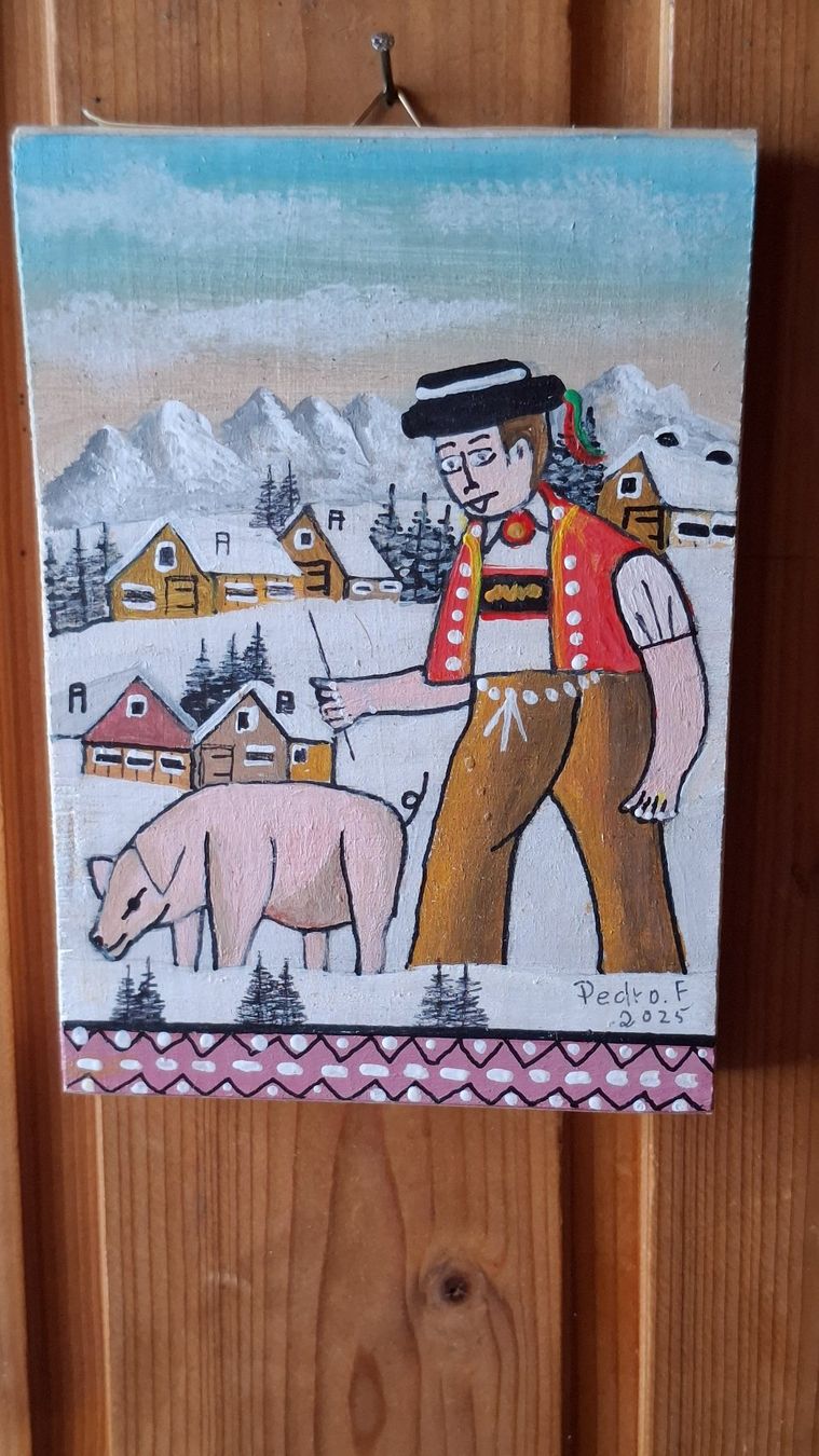 Tableaux: Winter Mini Bild Sau BaurnHaus ** 44 – D'occasion à Zürich par Soragno50