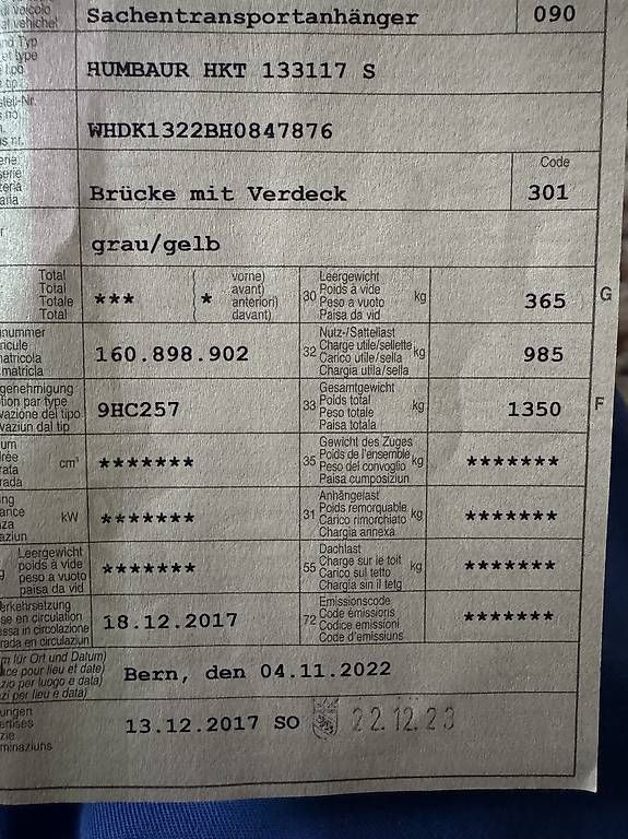 Rimorchi: Anhänger Absenkbar – Usato da Burgdorf venduto da Bioreiko 4