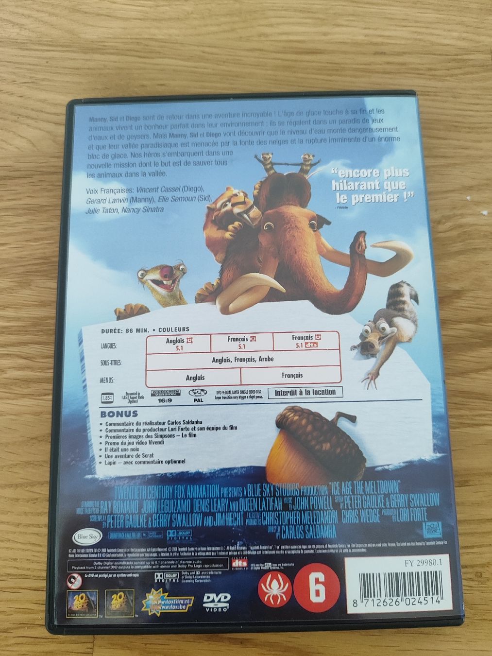 Tutti i DVDs: L'âge de Glace 2 - DVD – Usato da Vétroz venduto da mrcl01 2