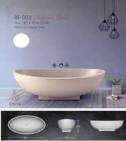 Badewanne Freistehend Bad Wanne Becken Terrazzo Stein Resin