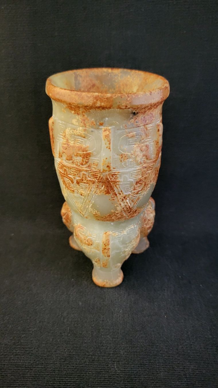 Figuren: Steinschnitzerei Becher Jade??? – Gebraucht aus Basel von spinne02 1