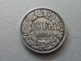 1/2 Fr.  1931  -  Ungereinigt  -