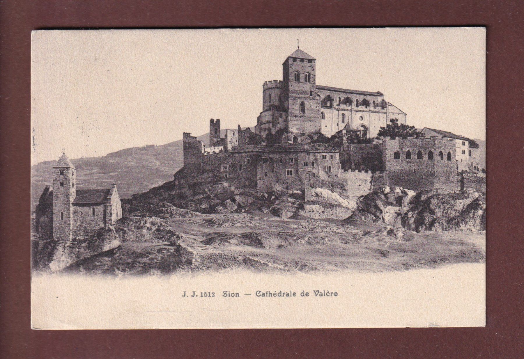 Cartoline postali: SION - Cathédrale de Valère - 1912 – Usato da Pully venduto da nicecards