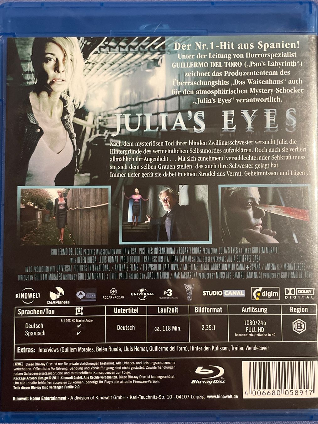 Tutti i DVDs: Julia's Eyes  (2010) – Nuovo (secondo la descrizione) da Waldenburg venduto da Gonzo8 1