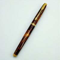 Stylo plume ancien Parker 75 GT laqué et plume or 14 carats