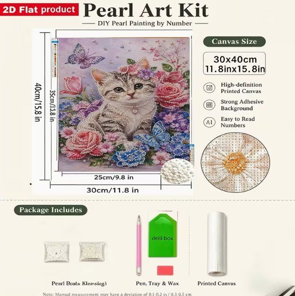Kit bricolage: Diamond Painting Perlen Katze – Nuovo e nell'imballaggio originale da Obergösgen venduto da Diydiamant 2