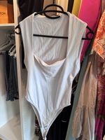 Body Zara femme blanc sans manches col carré état neuf