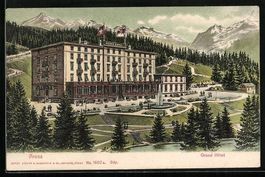Arosa, Grand Hotel mit Springbrunnen-Anl