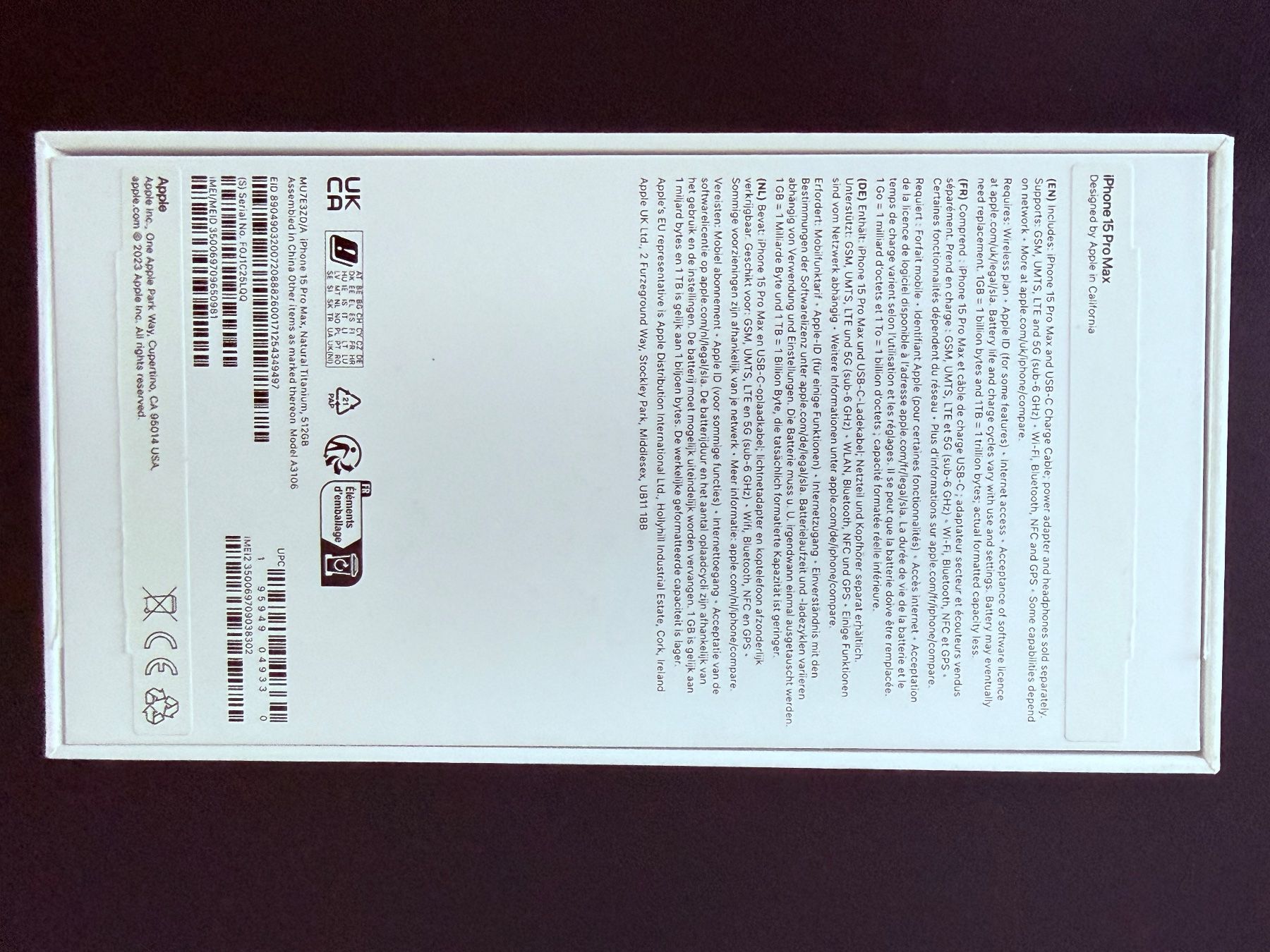 Apple Telefoni cellulari / Smartphones: Apple iPhone 15 Pro Max Natural Titanium – Usato da Oftringen venduto da Brunner849 1
