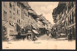 Thun, Strasse Hauptgasse mit Geschäften