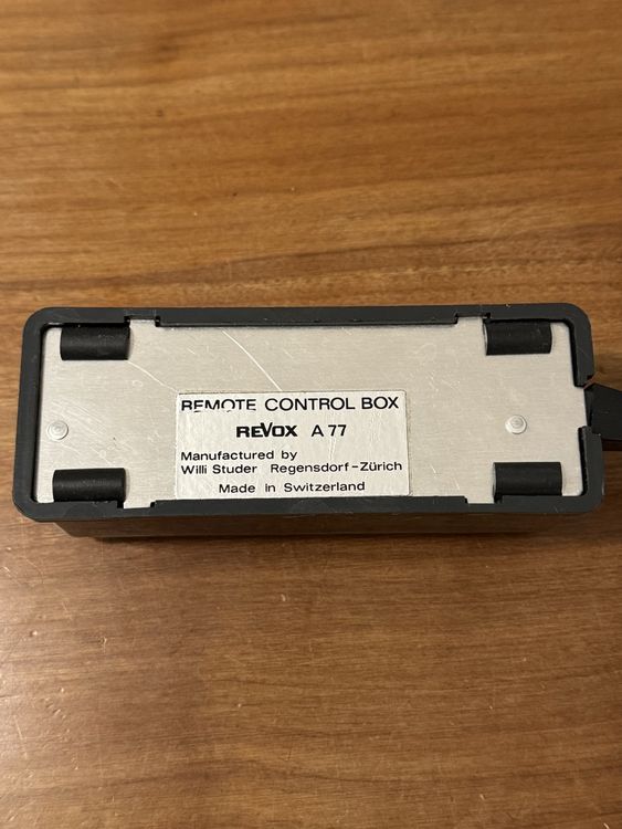 Original Revox A77 Remote Control Box Fernbedienung 🇨🇭Made (Gebraucht ...