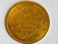 Pièce 10 francs 1862 en or napoléon ||| empereur de France