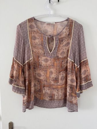 Nile Atelier Bluse gemustert Viskose Grösse S wie neue