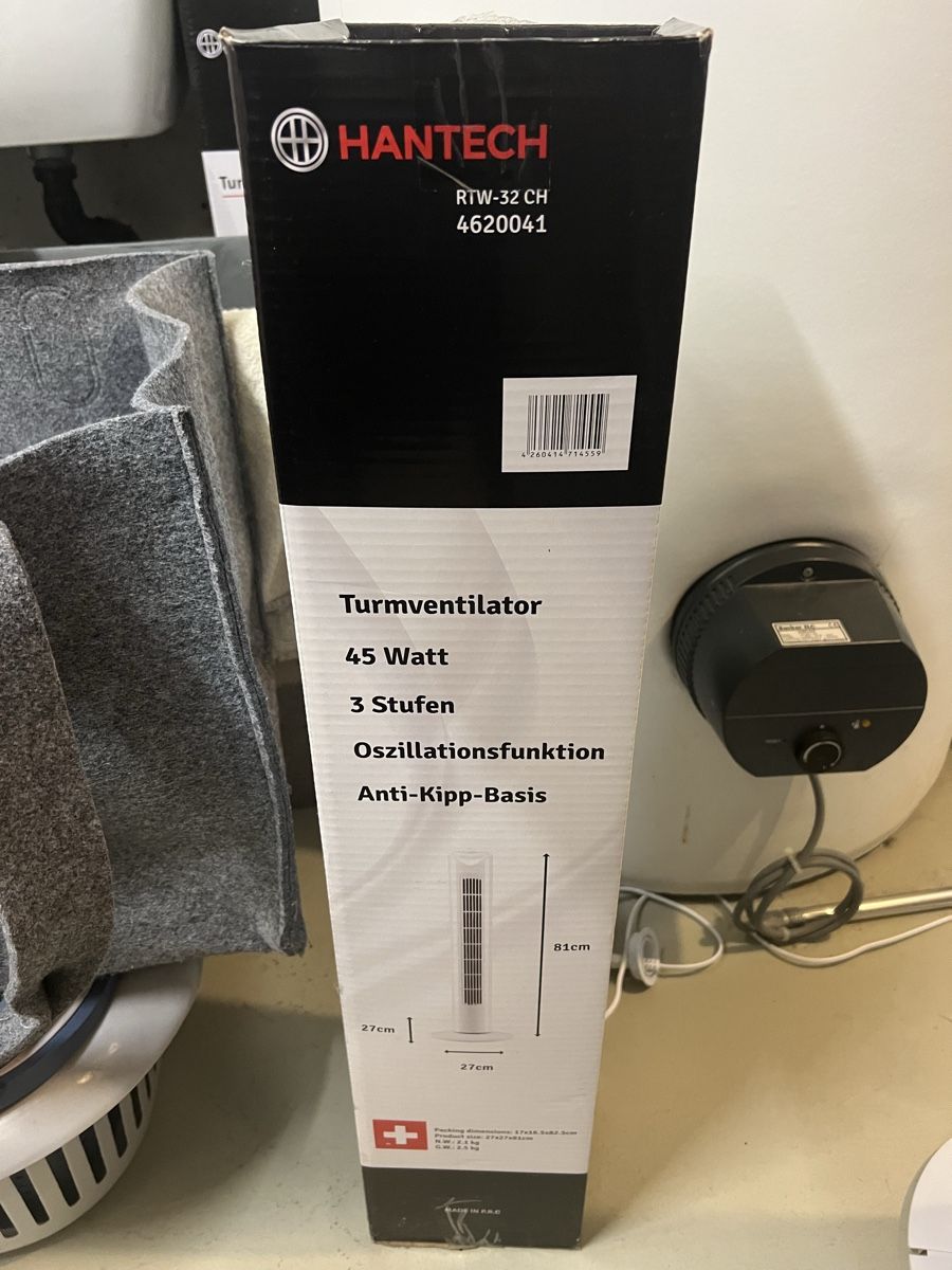 Ventilatori: HANTECH Turmventilator RTW-32 CH 45 Watt weiss – Nuovo (secondo la descrizione) da Schenkon venduto da NCB77 4