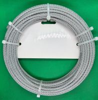 Drahtseil 4 mm verzinkt, 15 m. Kostenfreie Zustellung!