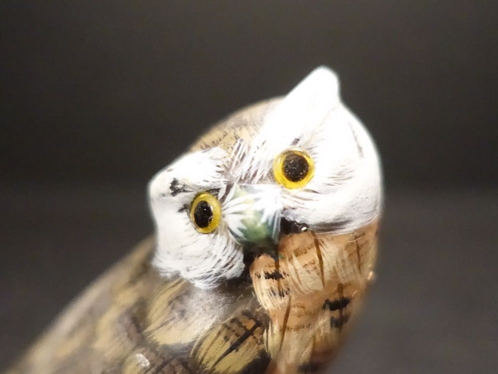 Statuette: Eule handbemalt aus Holz – Usato da Russikon venduto da Eulenfeder 4