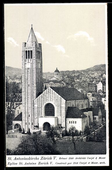 Cartoline postali: AK Zürich, St. Antoniuskirche – Usato da Berlin venduto da bartko-reher