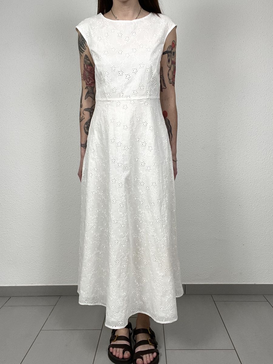 Max Mara Vestiti: MaxMara Studio Maxi Dress, Size 36, White – Usato da Knonau venduto da Grapesvintage 3
