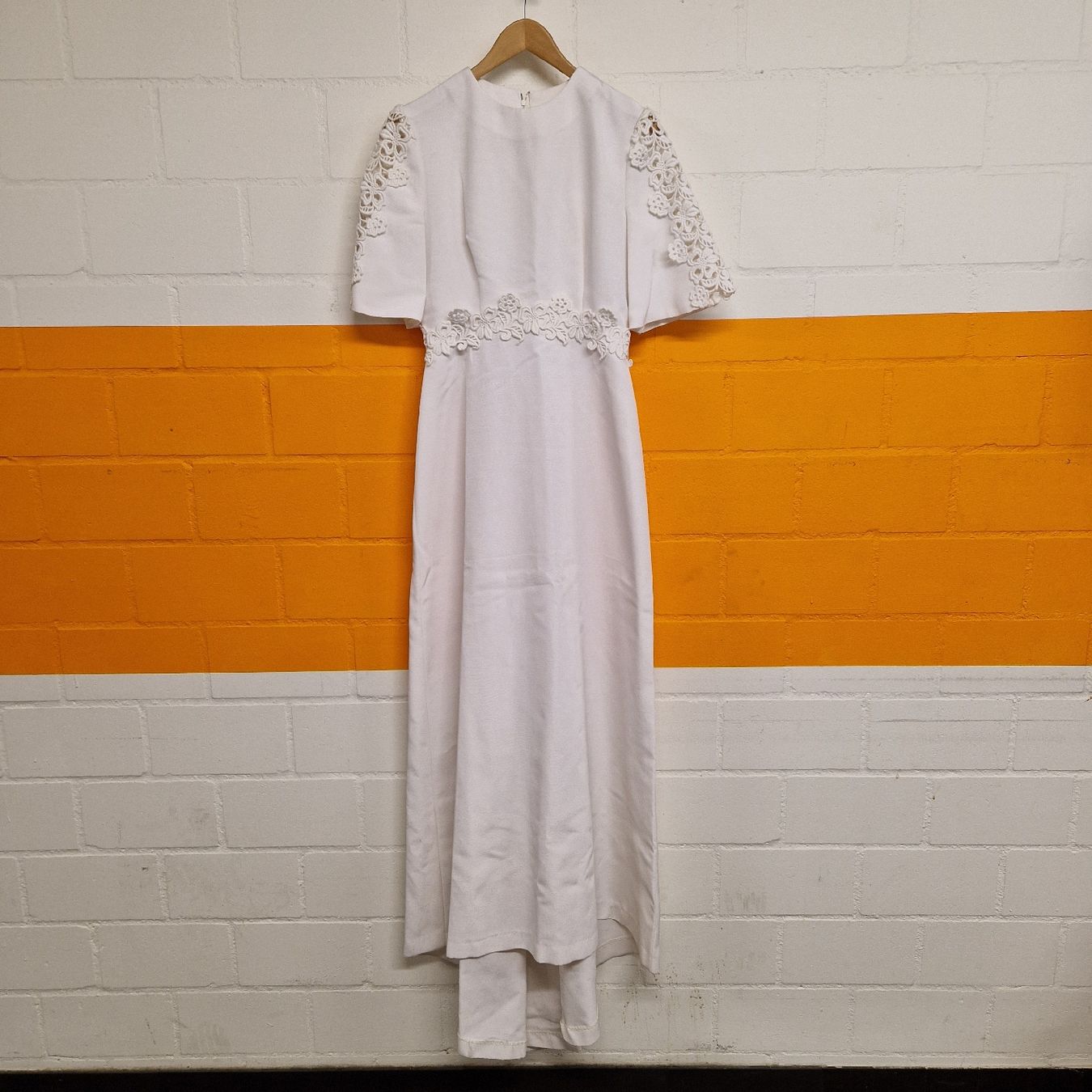 Vestiti: Weisses Hochzeitskleid mit Spitze - Grösse 36/S – Usato da Bern venduto da latrouvaillebern 1