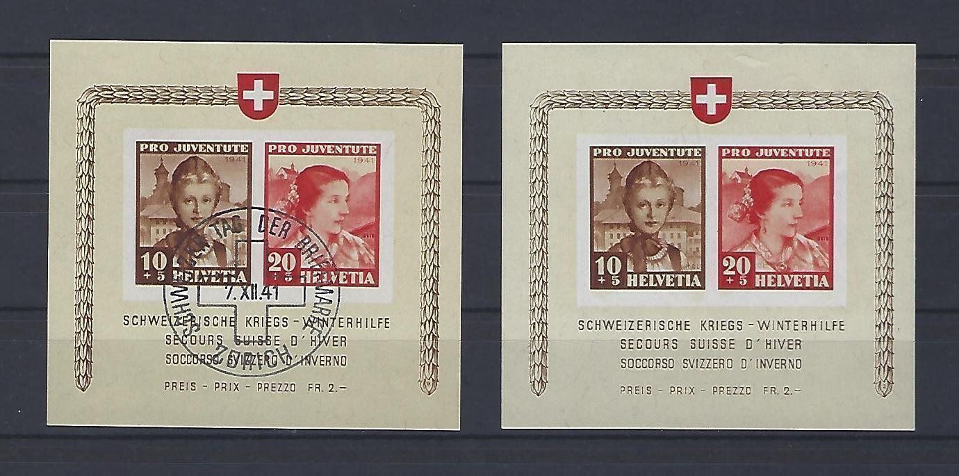 Tutti i francobolli: PJ 1941 Winterhilfe ** & gestempelt – Nuovo (secondo la descrizione) da Birsfelden venduto da jas54