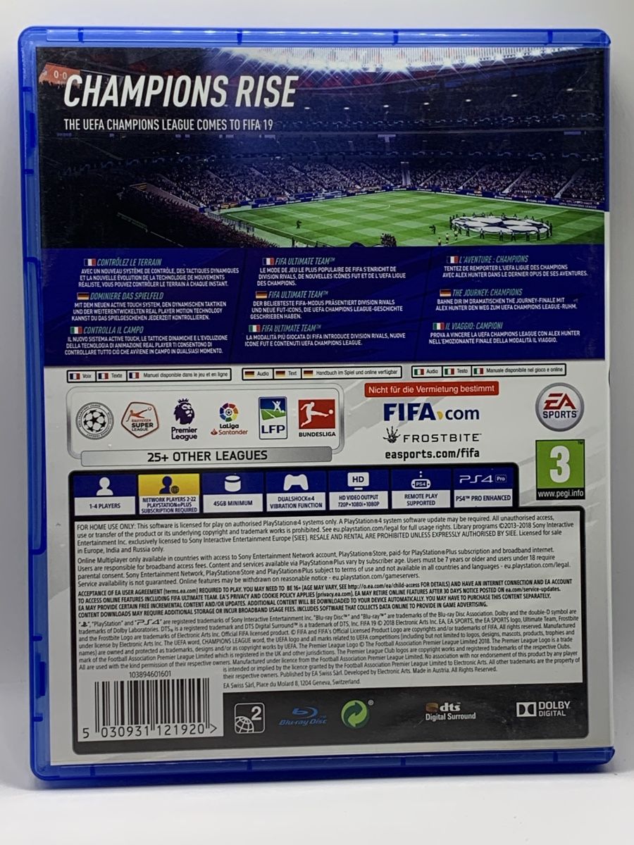 Sony Giochi: PS4 - Game: FIFA 19 – Usato da Ostermundigen venduto da RG-Collector 1