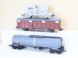 Piko 3 x Tankwagen/Güterwagen - H0 Top Modelle modern