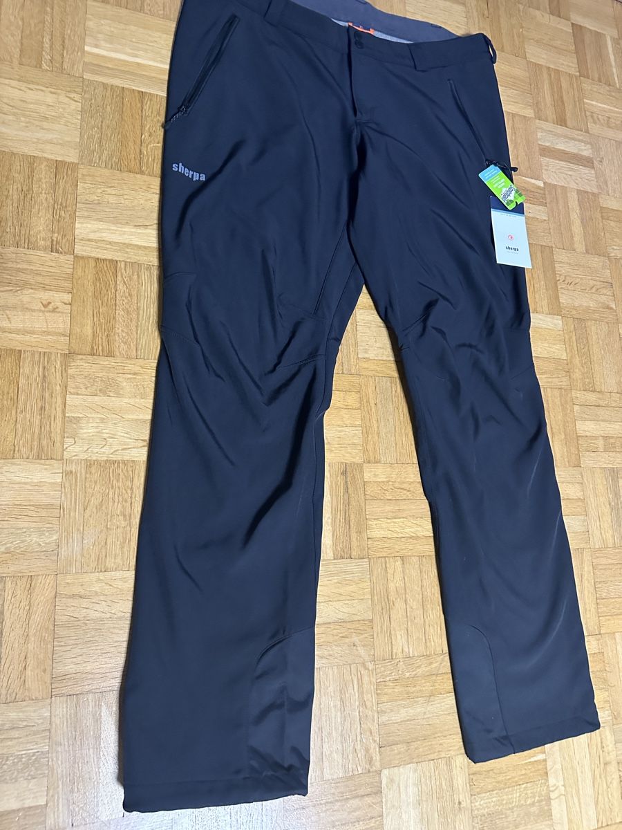 Sherpa Pantaloni: Sherpa Sunkoshi Herren Wander Softshellhose, Schwartz, L – Nuovo e nell'imballaggio originale da Neuchatel venduto da feta_ze