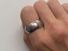 Xenox Silberne Massive Edelstahl Ring