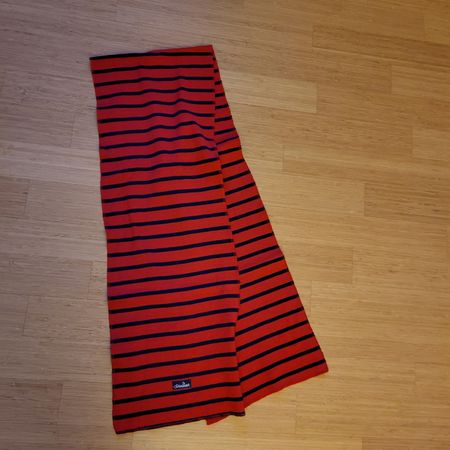 Baumwoll Schal von Schietwetter, Rot-Blau gestreift