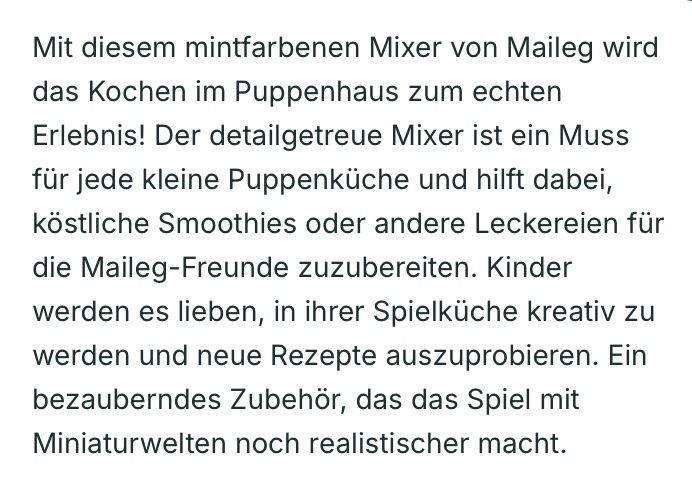 Maileg Giocattoli: Mixer von Maileg..Neu.. – Nuovo (secondo la descrizione) da Hünenberg venduto da Smile77.. 4