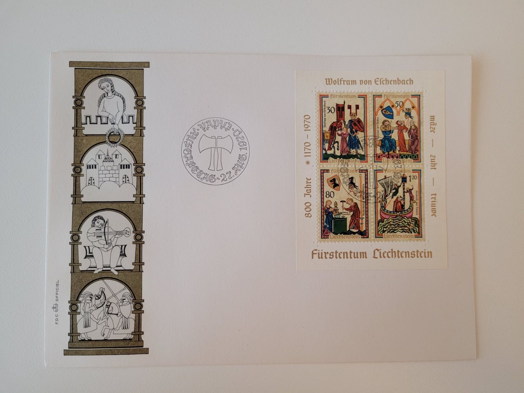 Alle Briefmarken: Briefmarken Block auf Couvert – Gebraucht aus Inwil von Flower2325