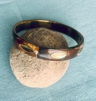 Vintage Boho-Armreif – Messing & Horn – Handarbeit 1960er/70