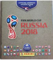 2018 panini wm 2018 gold leeralbum ,18x stickers eingeheftet