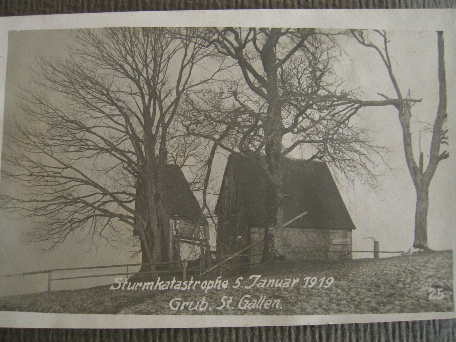 Cartoline postali: Grub SG - Sturmkatastrophe 1919 – Usato da Bischofszell venduto da Joachim-115