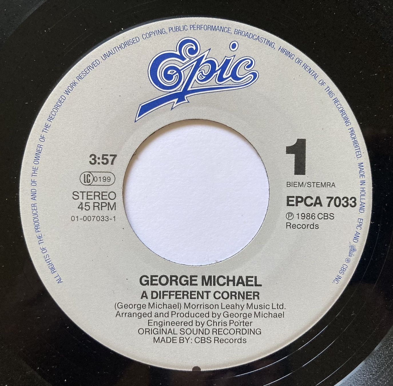 Dischi in vinile: GEORGE MICHAEL - A DIFFERENT CORNER – Usato da Bottens venduto da hotter-than-hell 2