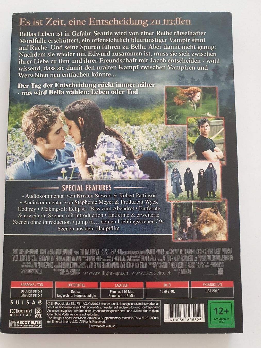 Tutti i DVDs: Twilight Saga ECLYPSE Biss zum Abendrot – Usato da Oberdorf BL venduto da BaldenEagle 1