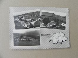 Karte Ansichtskarte Schwarzenberg LU Luzern Flugansicht 1955